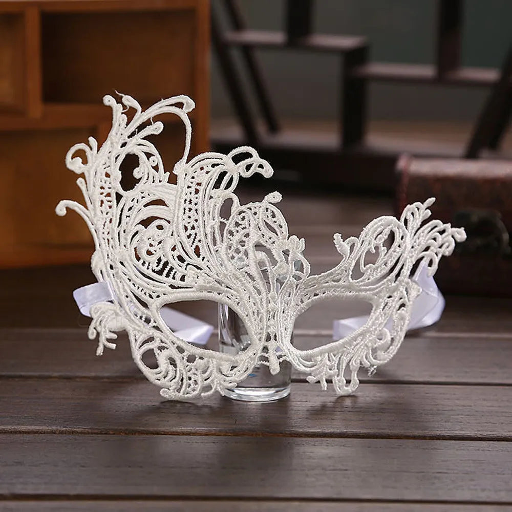 Black Lace Eye Mask – Venetian Masquerade Costume Party