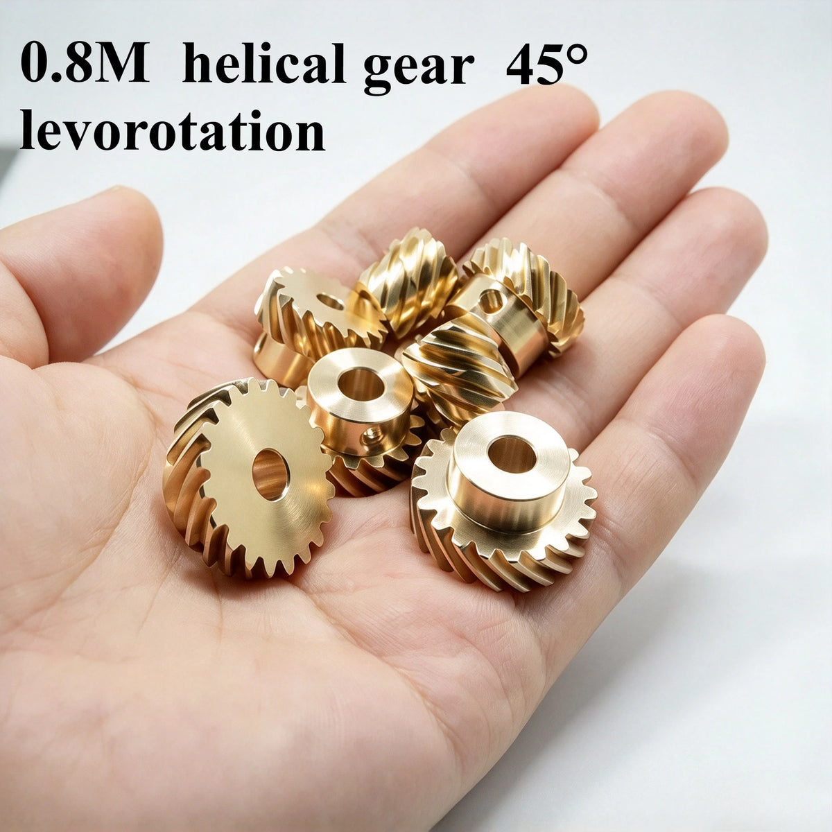 0.8 Module Left-Hand Helical Gear 90° Spiral Bevel Reducer 3-Way