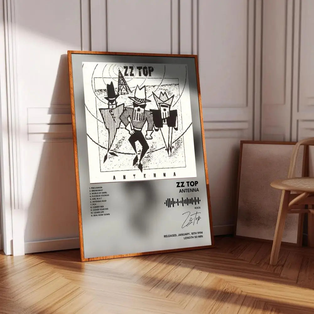 ZZ T-Top Music Album Cover Poster – Wall Art Print Home Decor