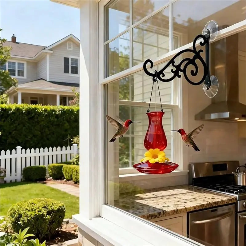 Suction Cup Window Bird Feeder Hook & Hanger Stand