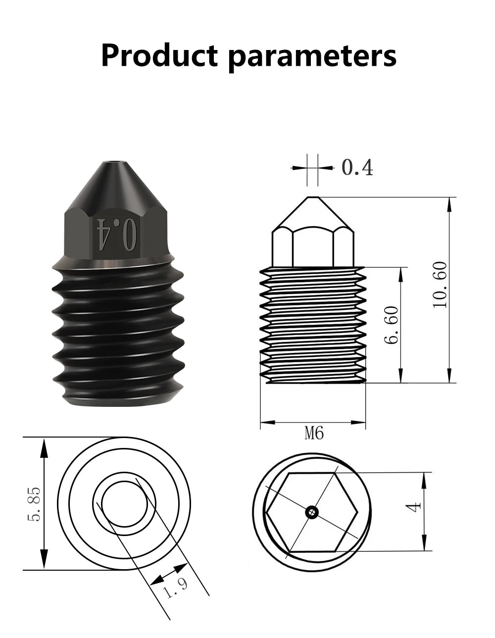 Kobra S1 Upgraded Nozzle & Silicone Sock – 0.2–0.8mm