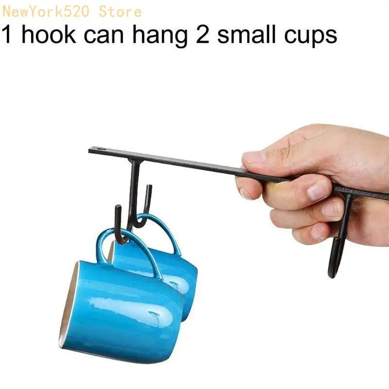 Under Cabinet Mug Rack 4 Hooks – Kitchen Cup Holder