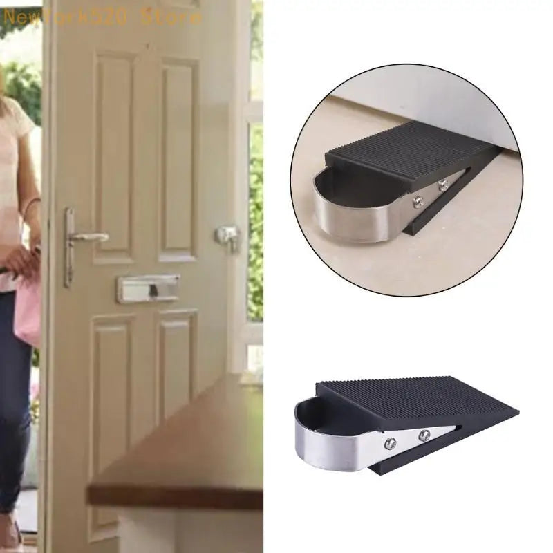 Heavy Duty Rubber & Steel Door Stop – All Floor Types