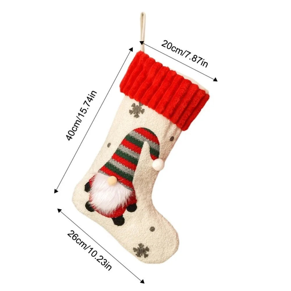 Faceless Rudolph Plush Christmas Stocking 40x26cm Gift Bag