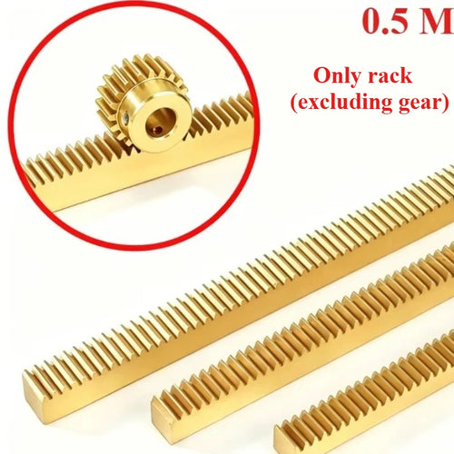 0.5 Mod Brass Gear Rack Spur 200mm 300mm 500mm | VIBE