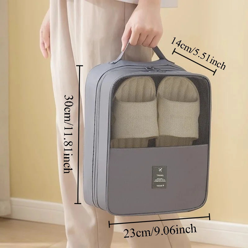 Large Travel Shoe Bag – Breathable Mesh Dustproof Organizer
