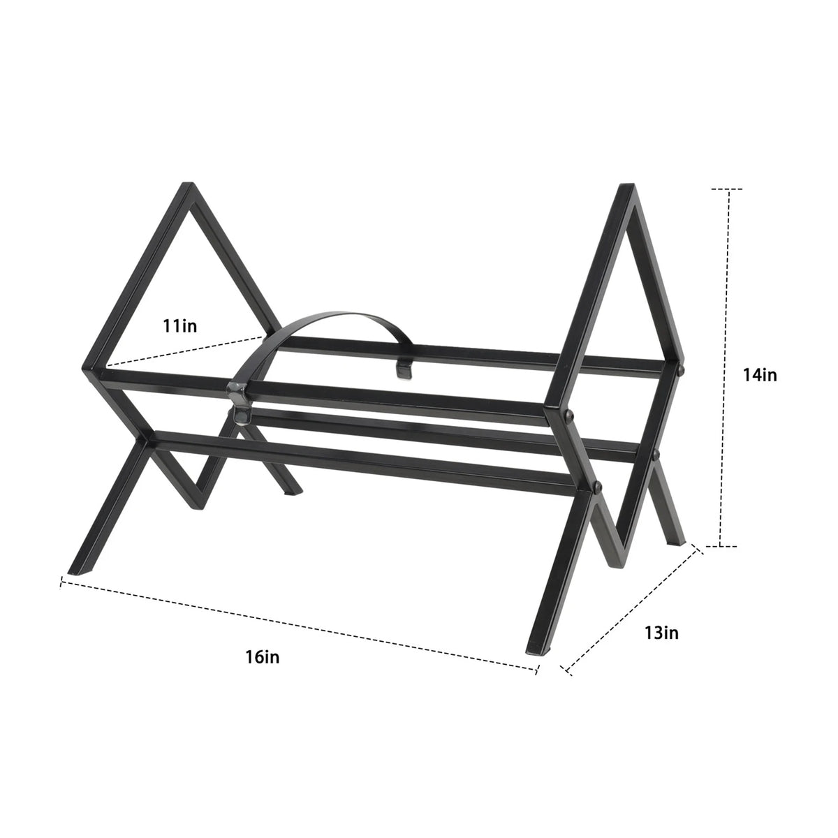 Metal Record & Magazine Storage Rack – Display Stand Organizer