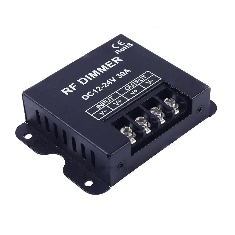30A 12V–24V DC LED Dimmer – Stepless Strip Light Control