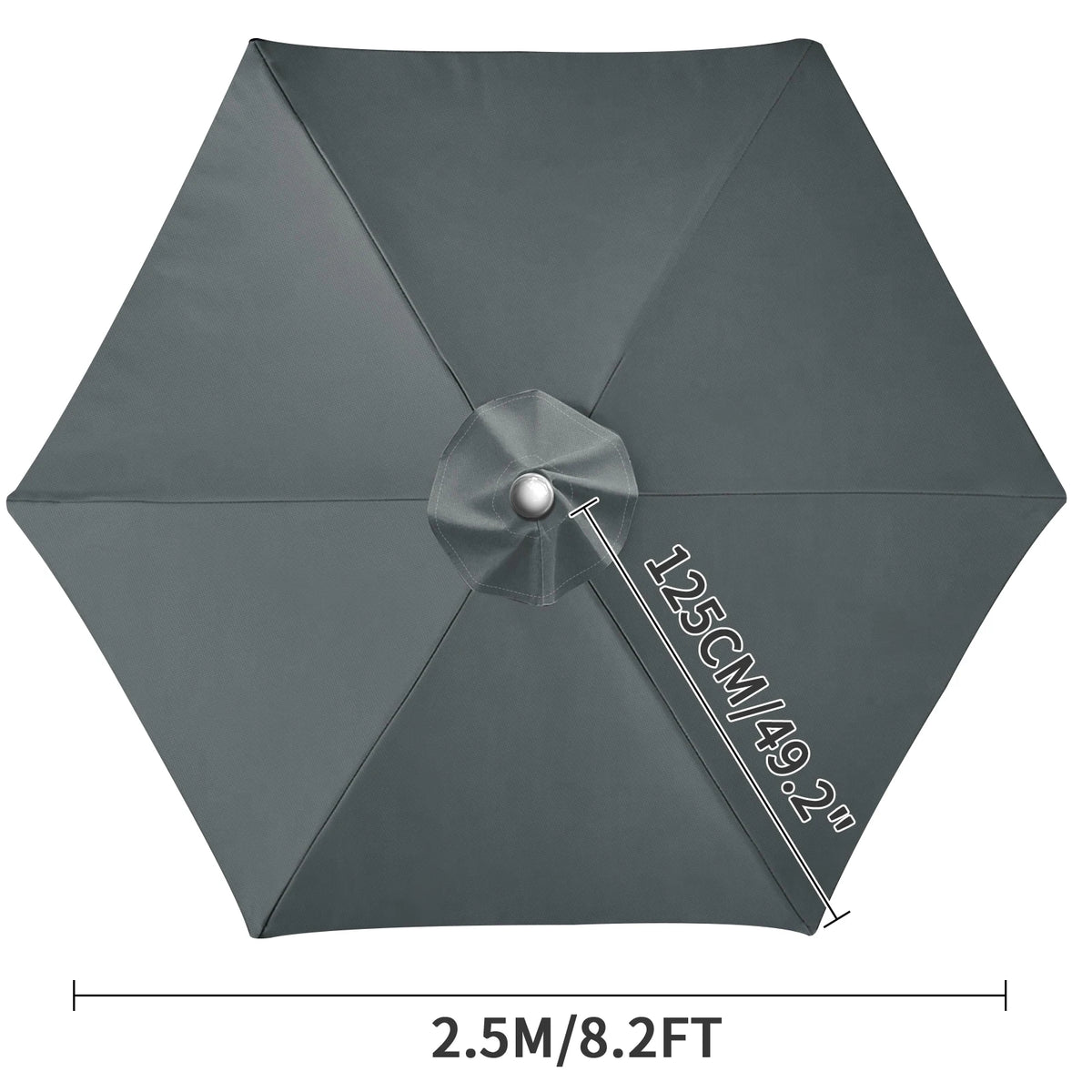 Waterproof Patio Umbrella Replacement Canopy 6 & 8 Rib