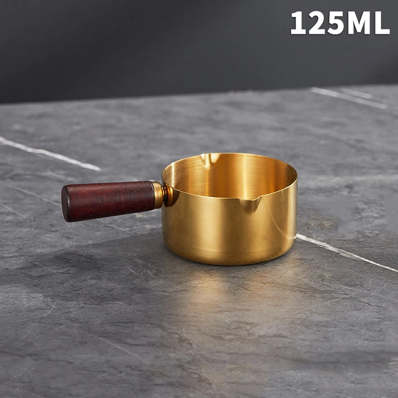 Stainless Steel Sauce Cup with Wooden Handle – 60–250ml