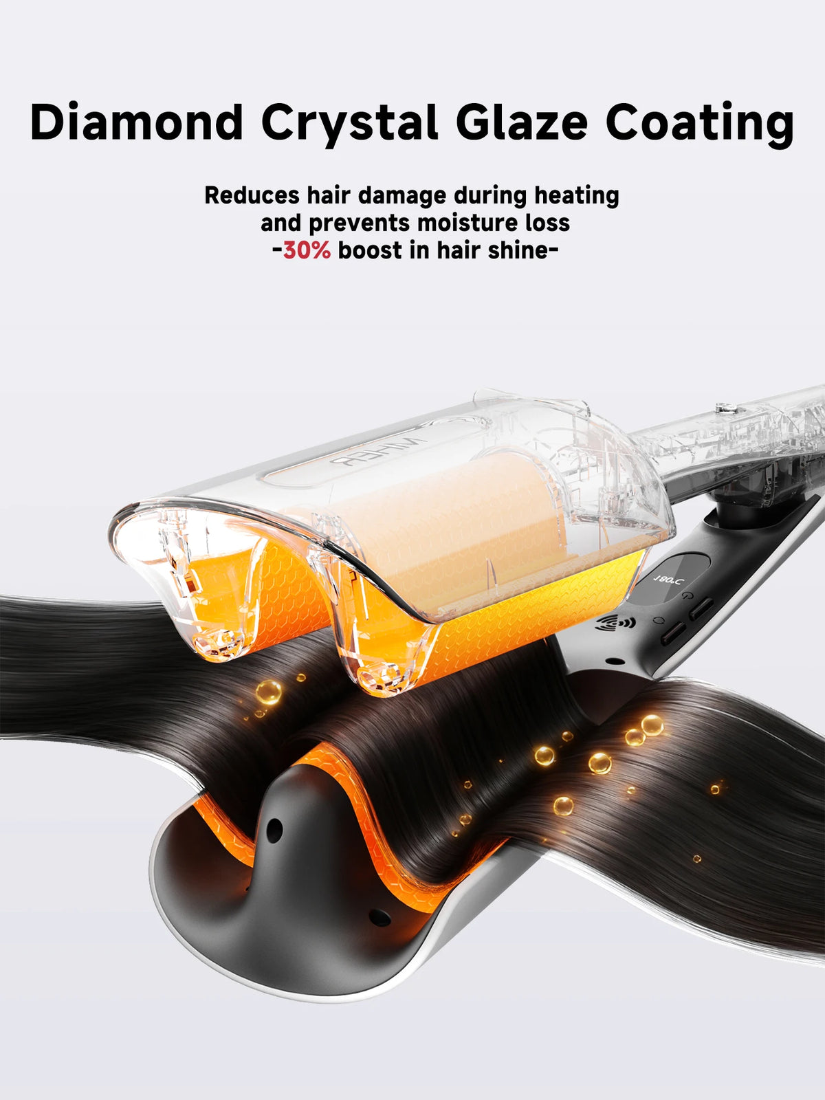 Triple Barrel Hair Waver – Deep Wave Curling Iron LCD Display