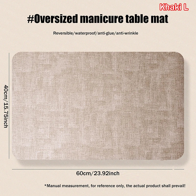 Nail Art Table Mat Foldable Leather Manicure Hand Rest Pad