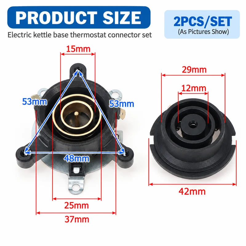 2-Pack Electric Kettle Thermostat Base Connector Replacement