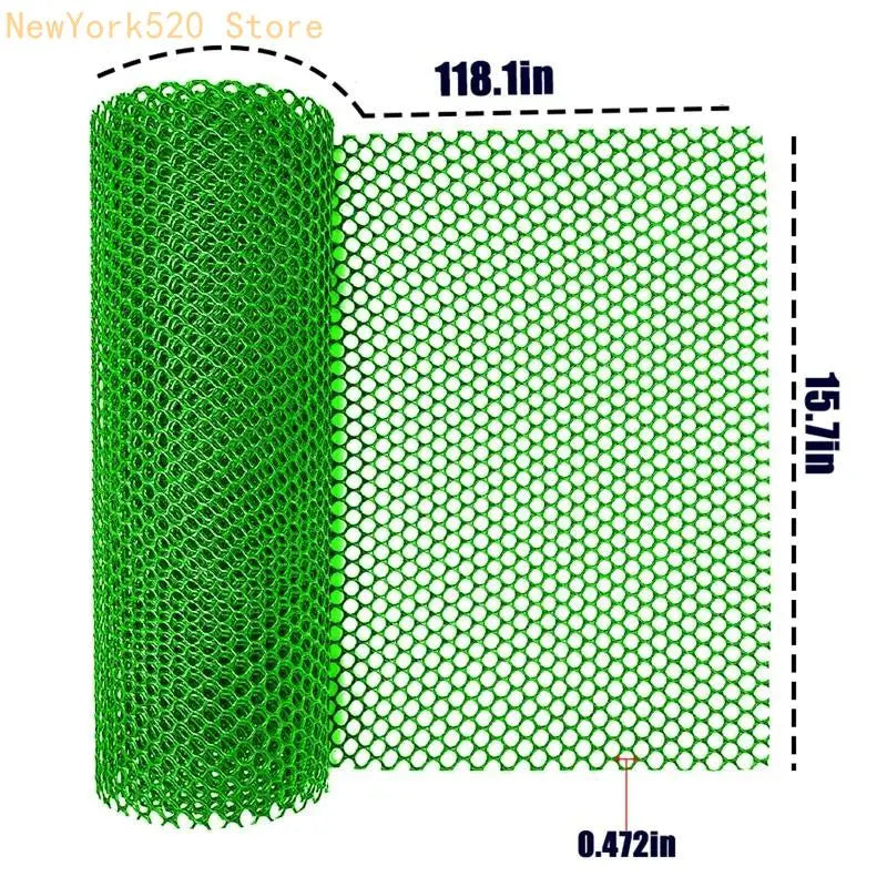 Plastic Chicken Wire Mesh Garden Fencing Net Roll 40x300cm
