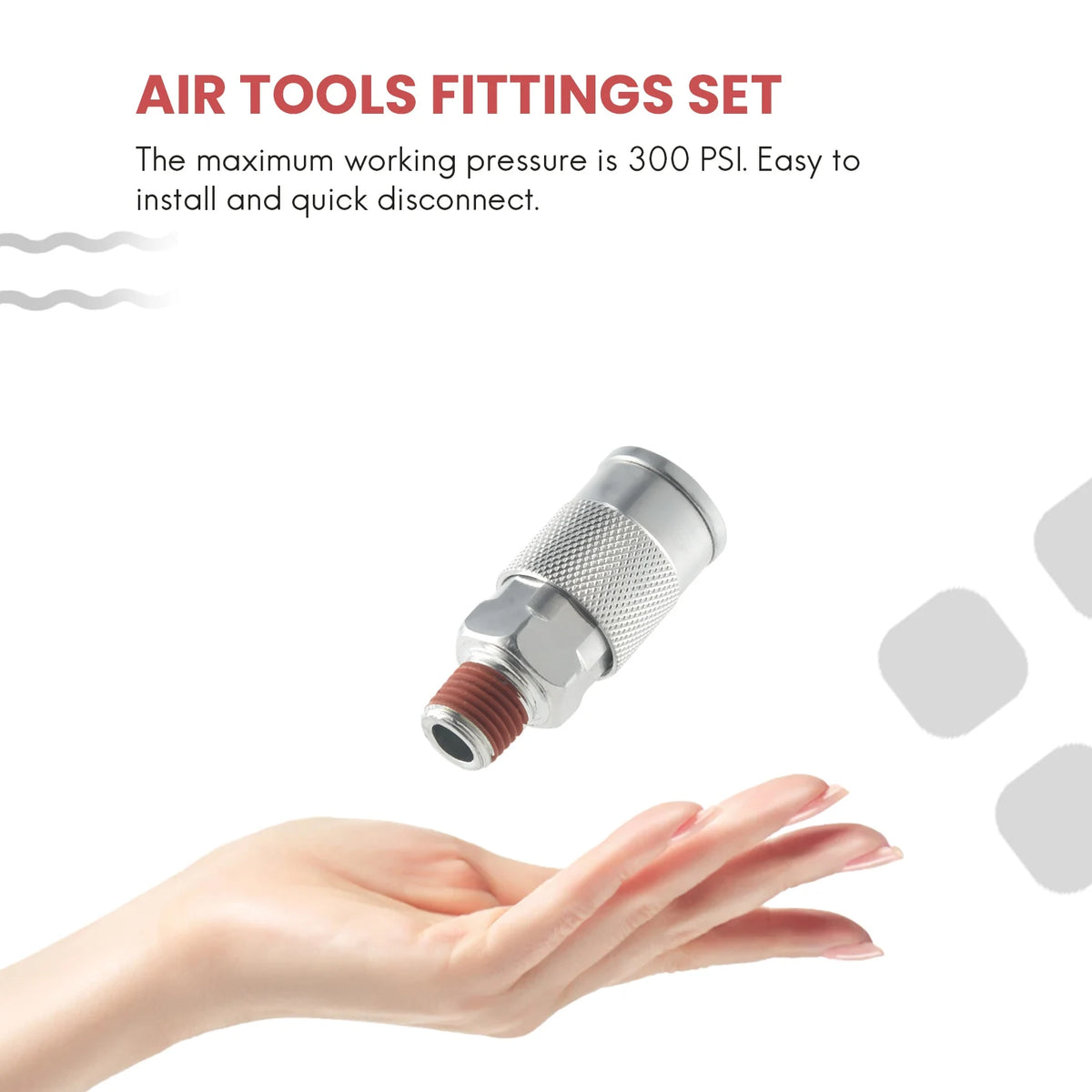 14-Piece 1/4" NPT Quick Connect Air Coupler & Plug Kit