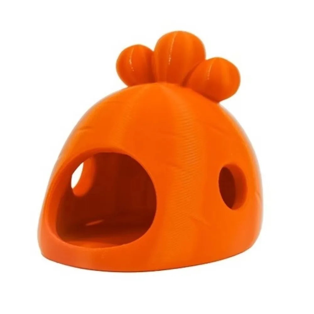 3D Printed Carrot Hamster House – Cozy Small Pet Sleeping Nest