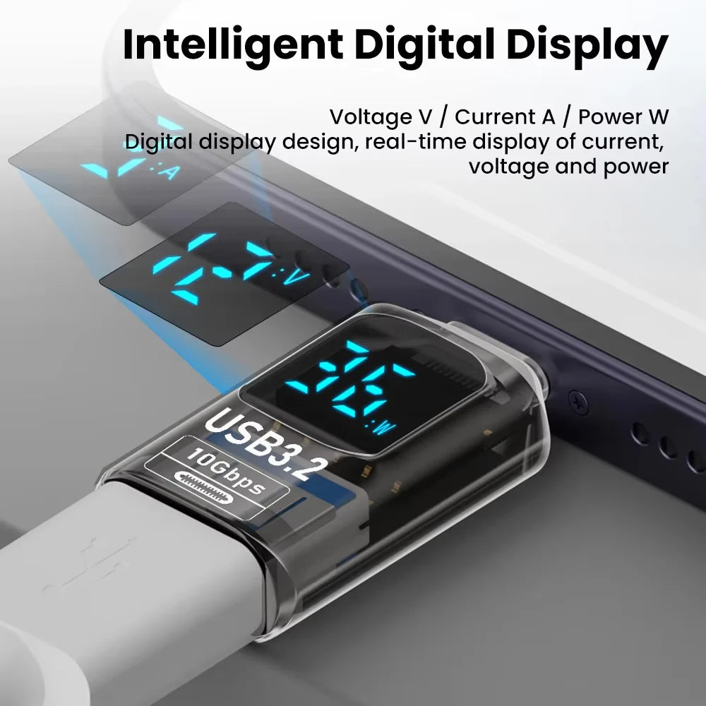 USB 3.2 Digital Display Adapter 10Gbps USB-A to USB-C Converter