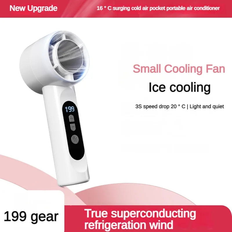 VIBE 199-Speed Portable USB Rechargeable Fan with LED Display