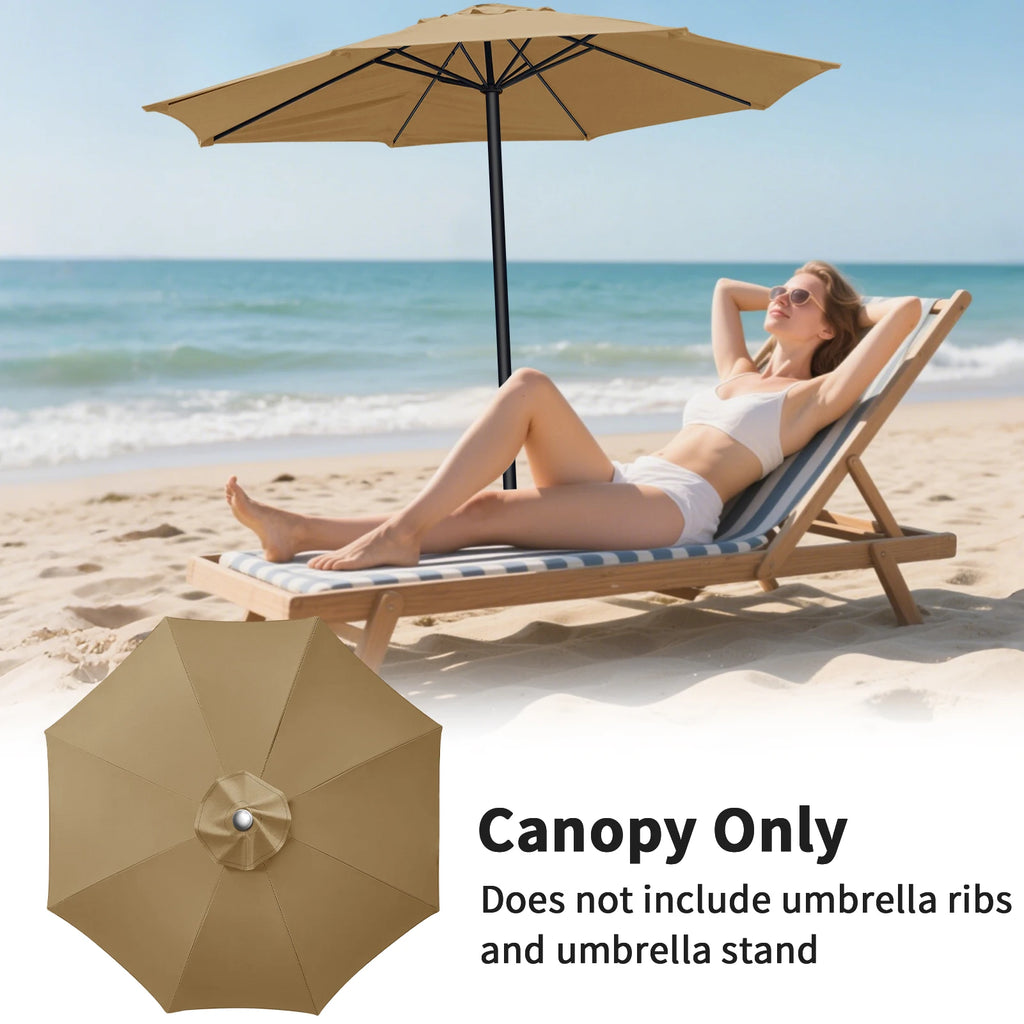 UV & Water Resistant Patio Umbrella Replacement Canopy Cover