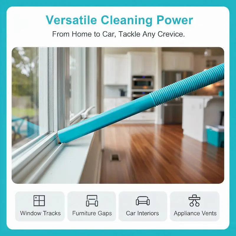Flexible Vacuum Crevice Tool – Universal Long Reach Kit