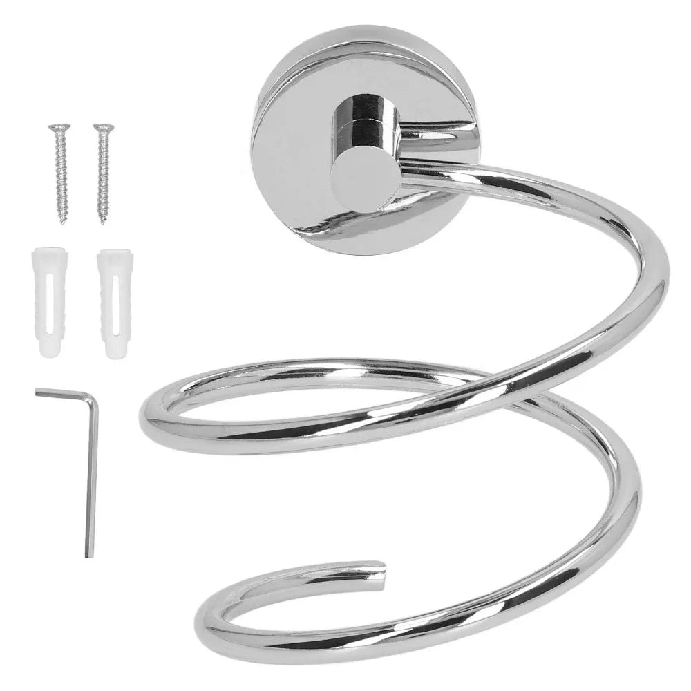 Wall Mounted Stainless Steel Hair Dryer Holder – Rust Proof