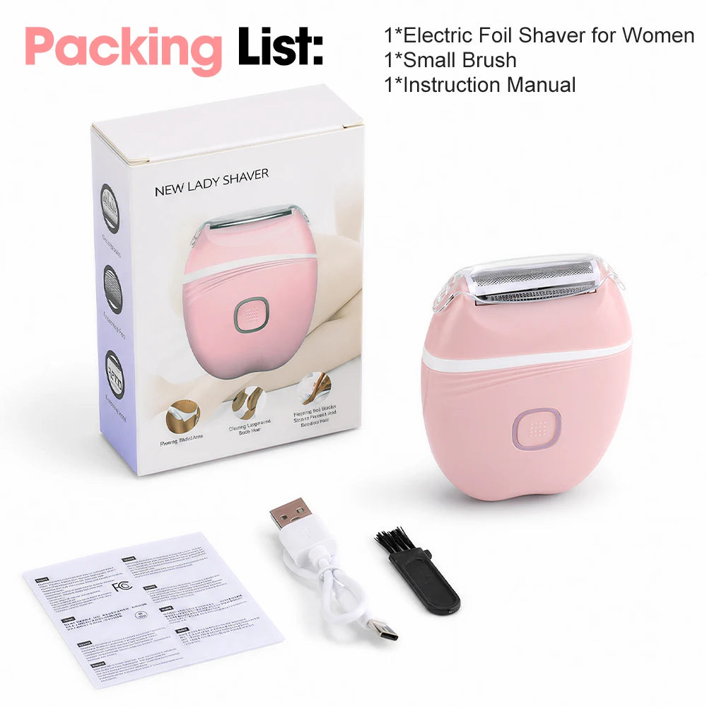 AFDEAL 3-in-1 Women's Electric Shaver & Bikini Trimmer USB-C