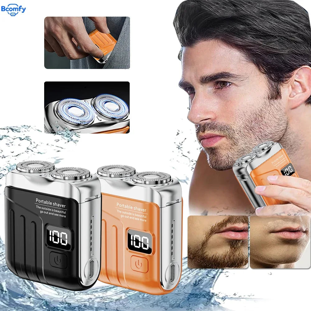 XMSJ Mini Rechargeable Dual-Head Electric Shaver – Waterproof
