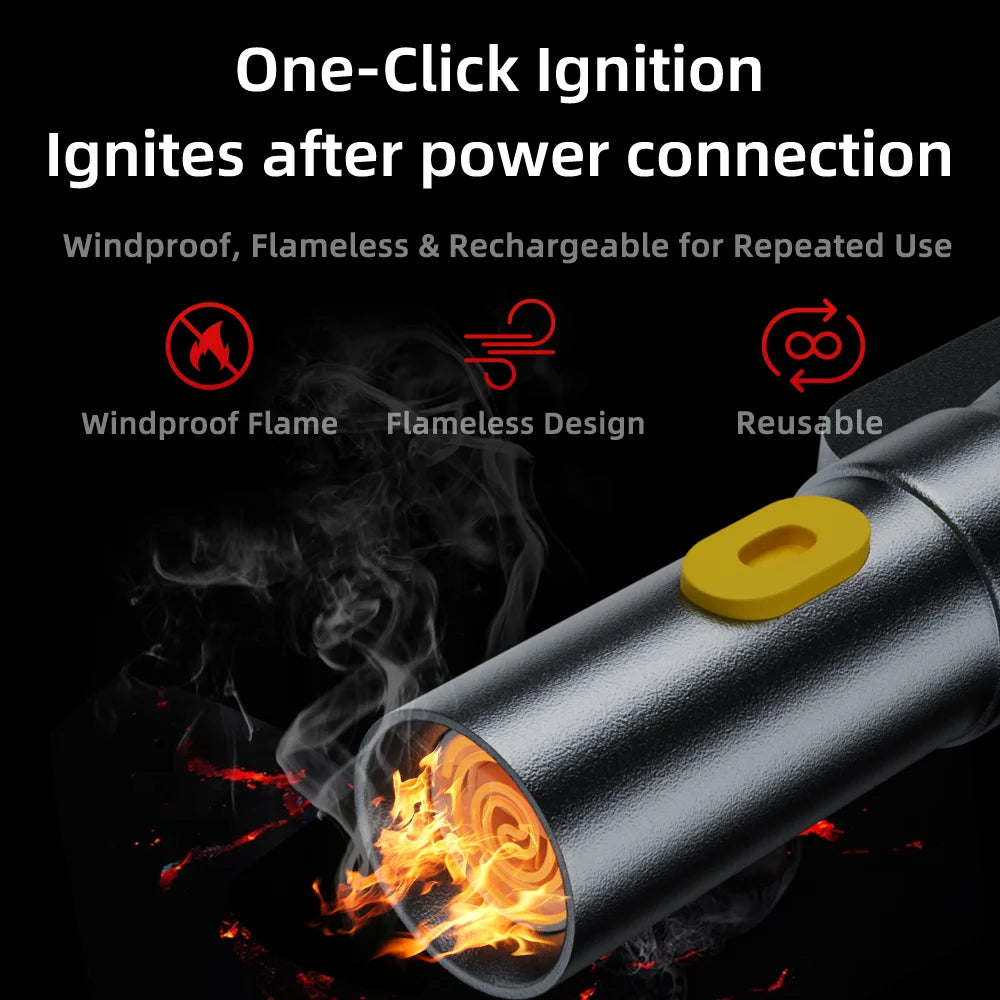 240W USB-C Cable 22cm with Emergency Igniter & Hidden Cutter