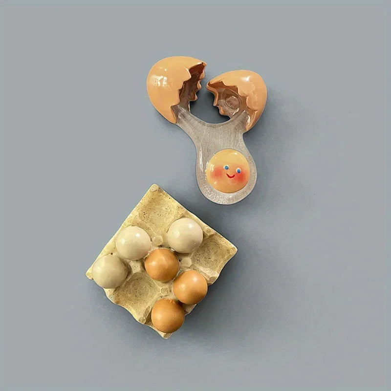 Cute Chick Eggshell Fridge Magnet – Fun Cartoon Kitchen Decor