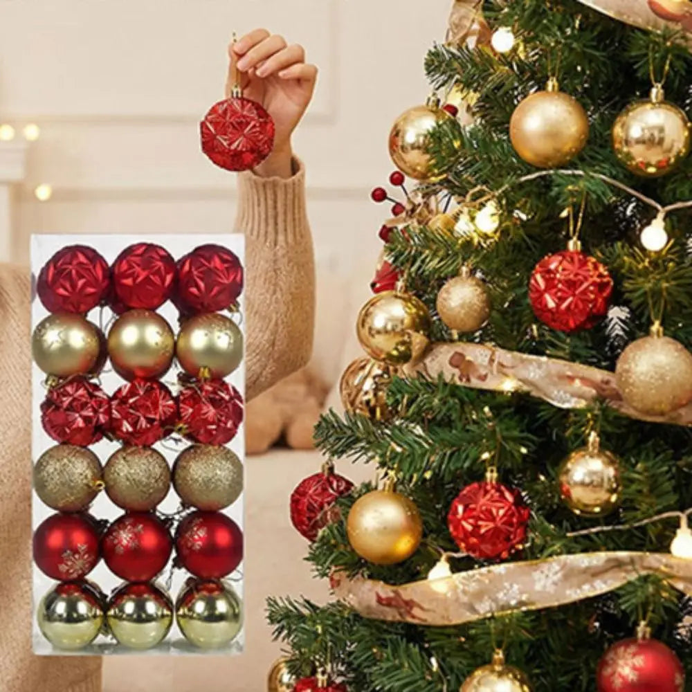 36PCS Christmas Ball Ornaments Set – Hanging Xmas Tree Decor