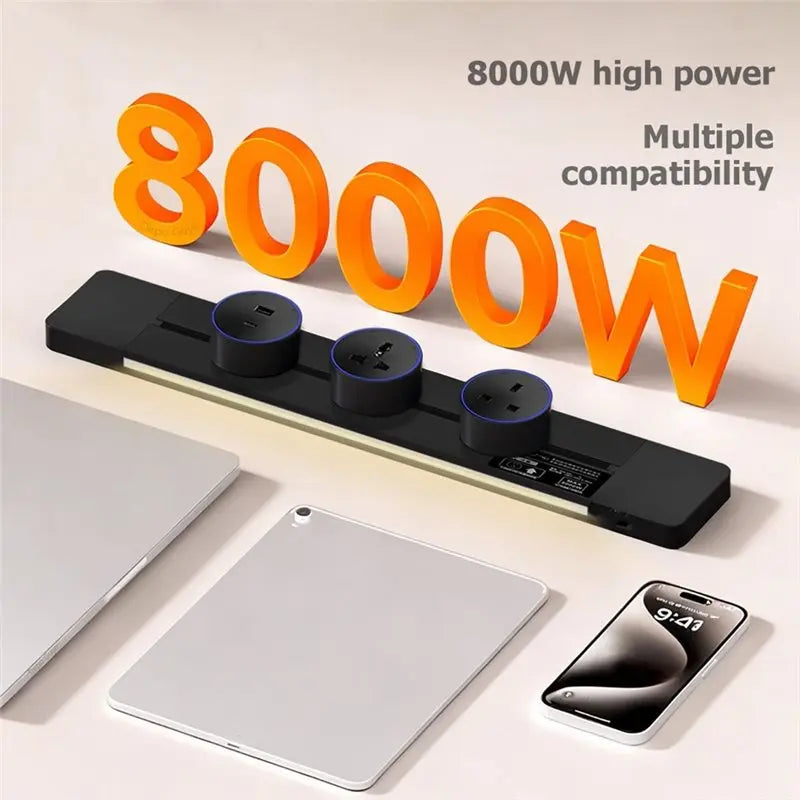 50cm Wall Track Socket 13A Multifunctional Power Strip