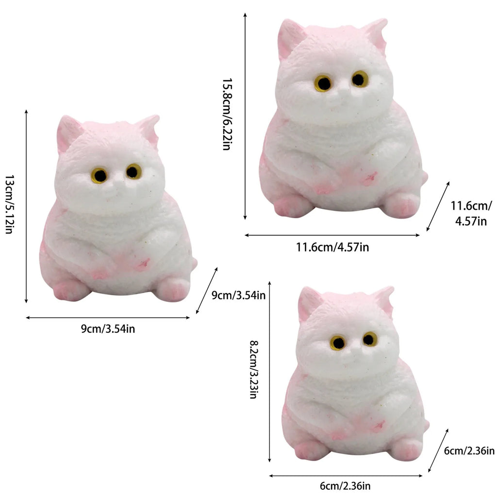 Chubby Cat Squeeze Toy Soft TPR Fidget & Gift – Cute Cat Figure