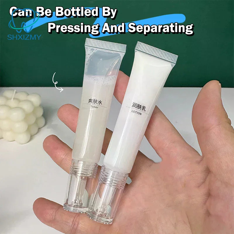 2-Pack Refillable Cosmetic Dropper Tubes 10ml 15ml Travel Size