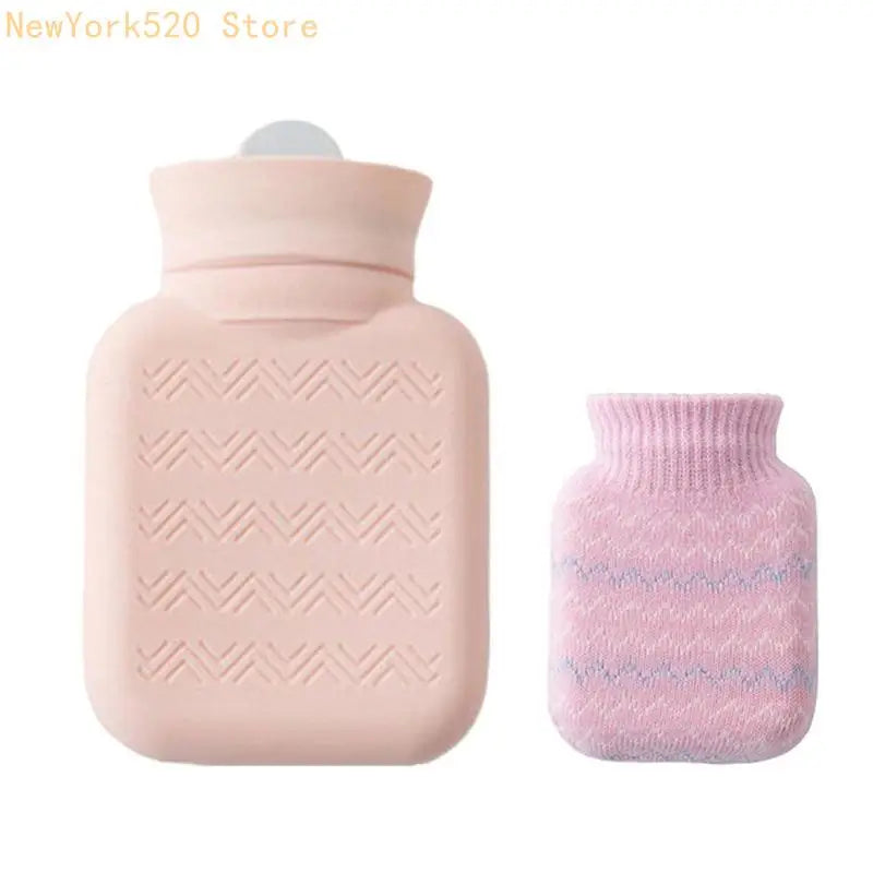 VIBE 300ml Silicone Hot Water Bottle with Soft Cover