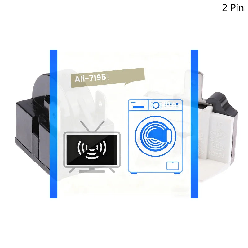 PTC Start Relay & Overload Protector 2-Pin 15 Ohm for Mini Fridge