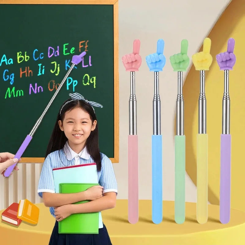 Telescopic Finger Teaching Pointer Stick for Kids & Classroom