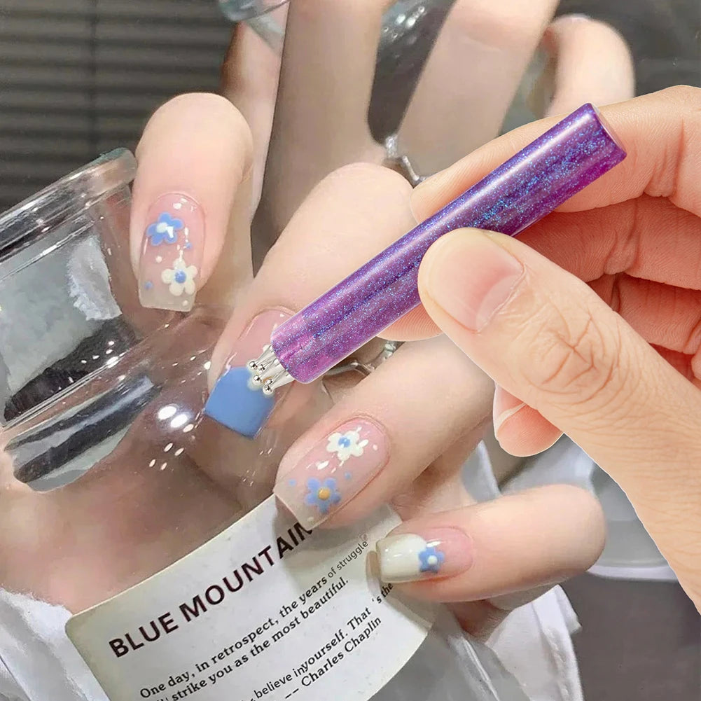 5 Petal Flower Nail Dotting Pen – DIY Floral Nail Art Tool