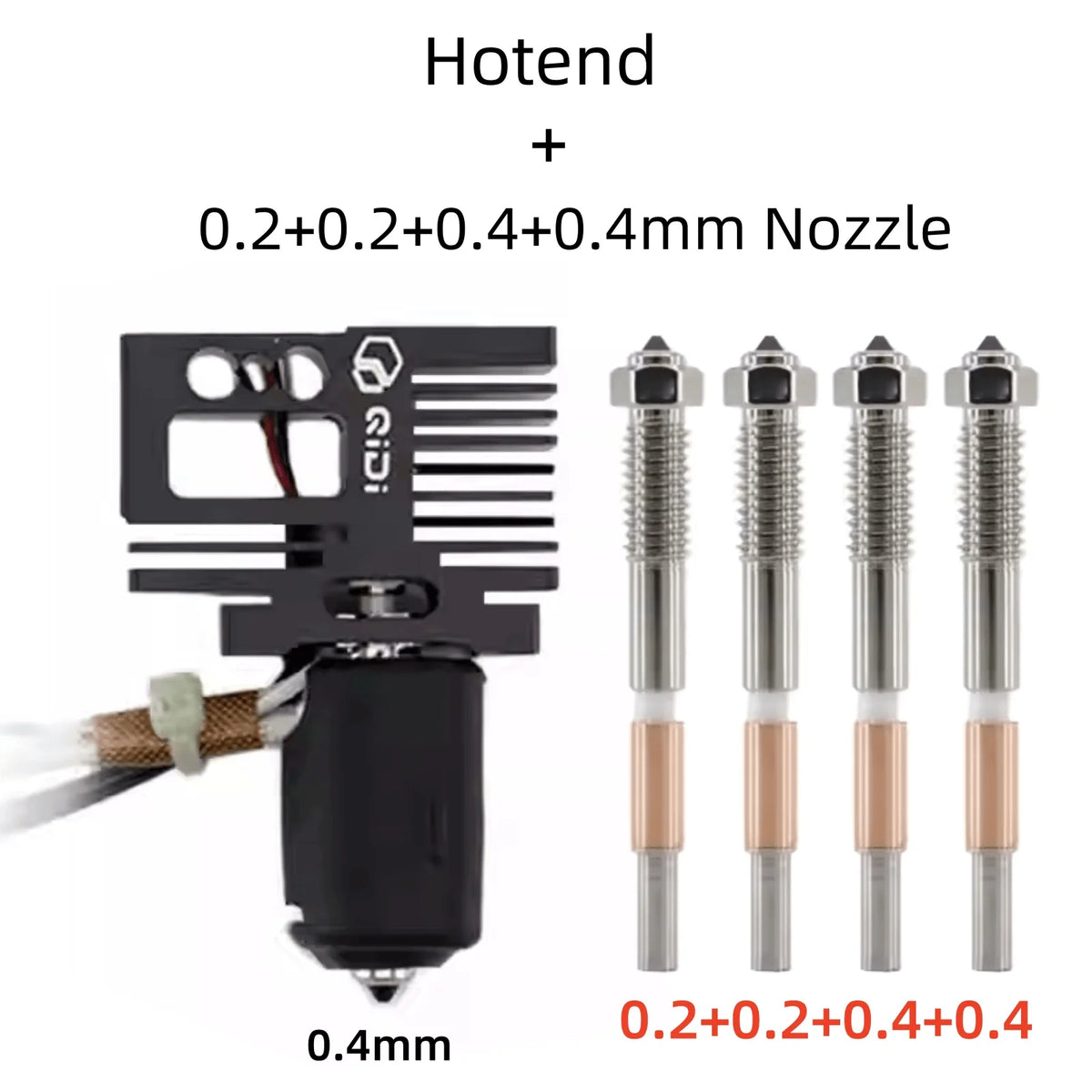 QIDI Q2 Hotend Bimetallic Replacement Nozzle 0.2–0.8mm