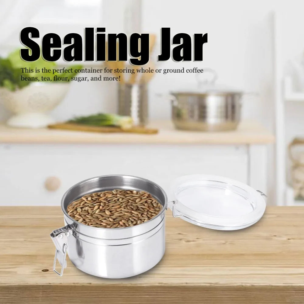 Stainless Steel Airtight Coffee Canister 750ml–1500ml | VIBE