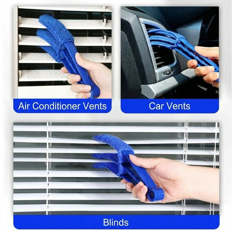 Microfiber Venetian Blind Cleaner 3-Arm Duster Brush Tool