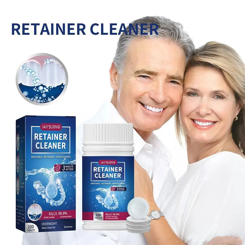 100-Pc Denture Cleaning Tablets – Stain & Plaque Remover