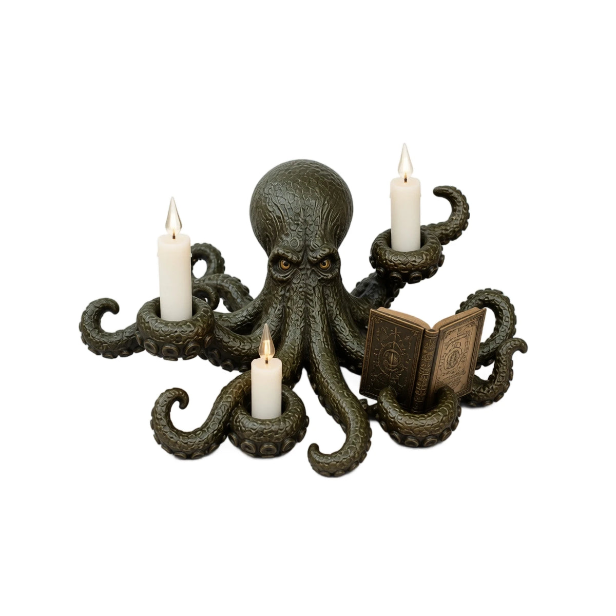Octopus Candle Holder Resin Sculpture | Gothic Dark Fantasy Décor