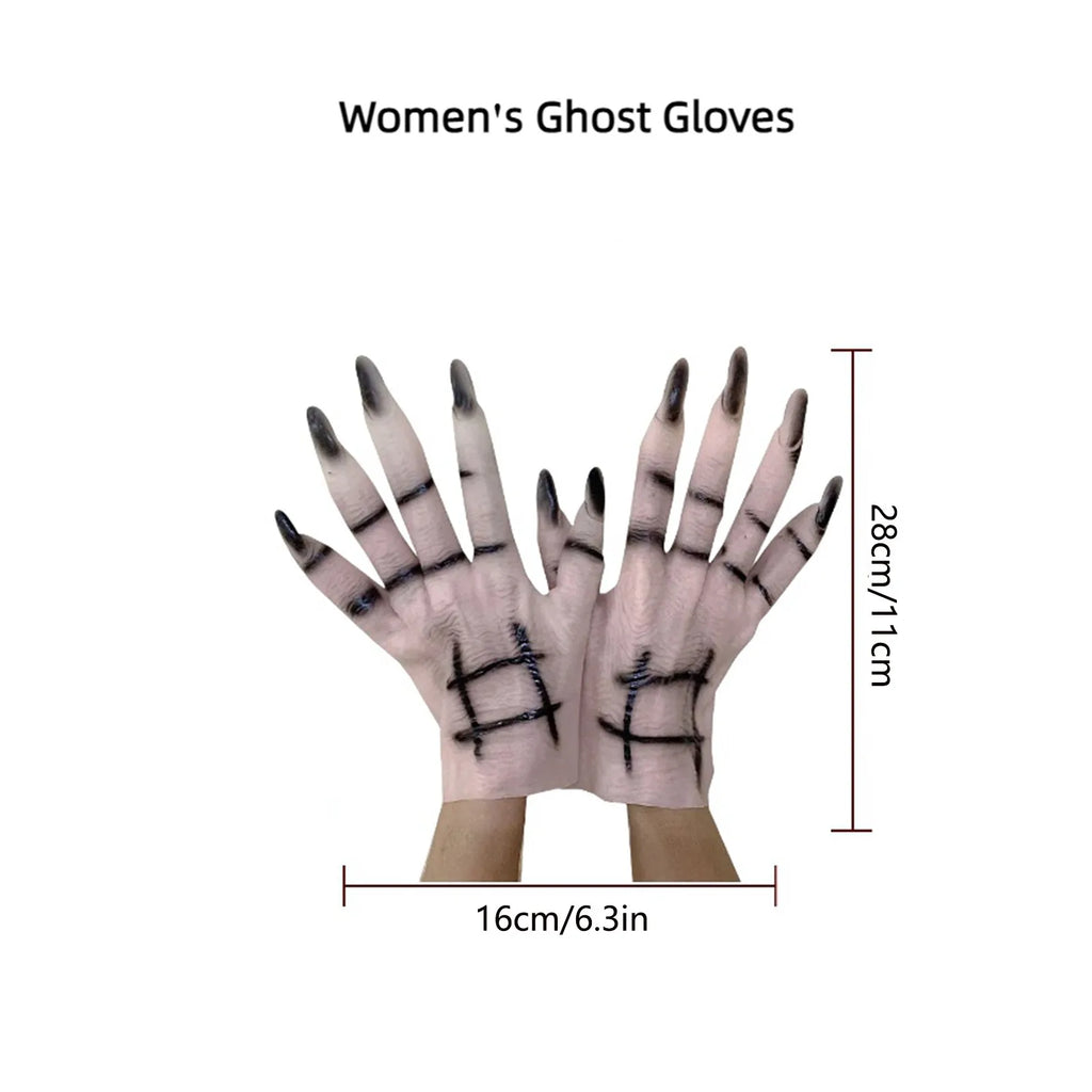 Halloween Horror Cosplay Claw Gloves – Ghost Vampire Wolf Props