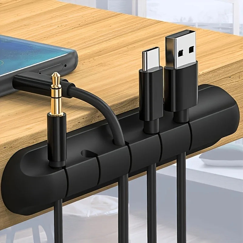 Multi-Groove Cable Organizer – Desk, Home & Office Wire Holder