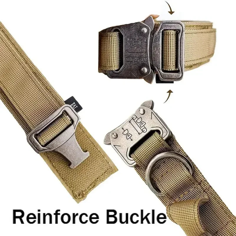 Tactical Dog Collar for Medium & Large Dogs – Padded Nylon