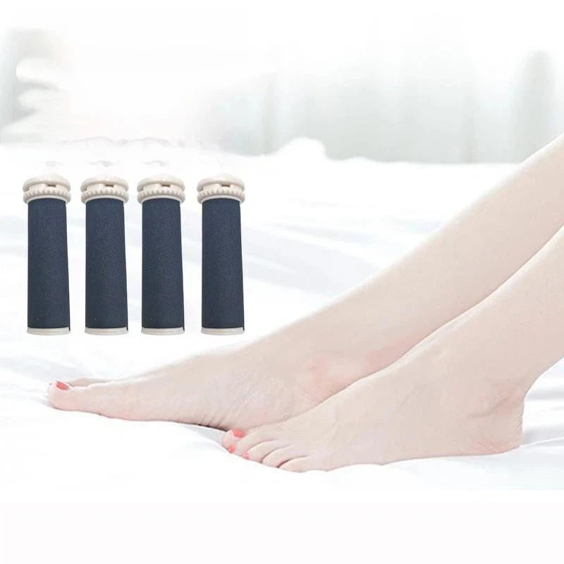 4-Pack Electric Foot File Replacement Rollers – Dual Grit