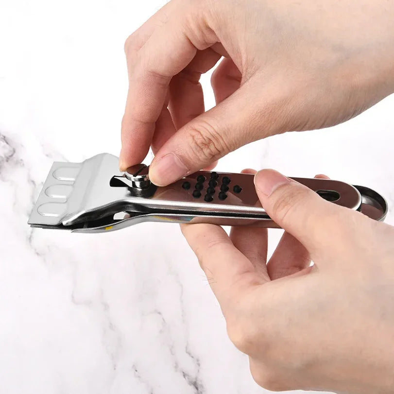 Stainless Steel Hob Scraper + Replacement Blades | Glass Cleaner