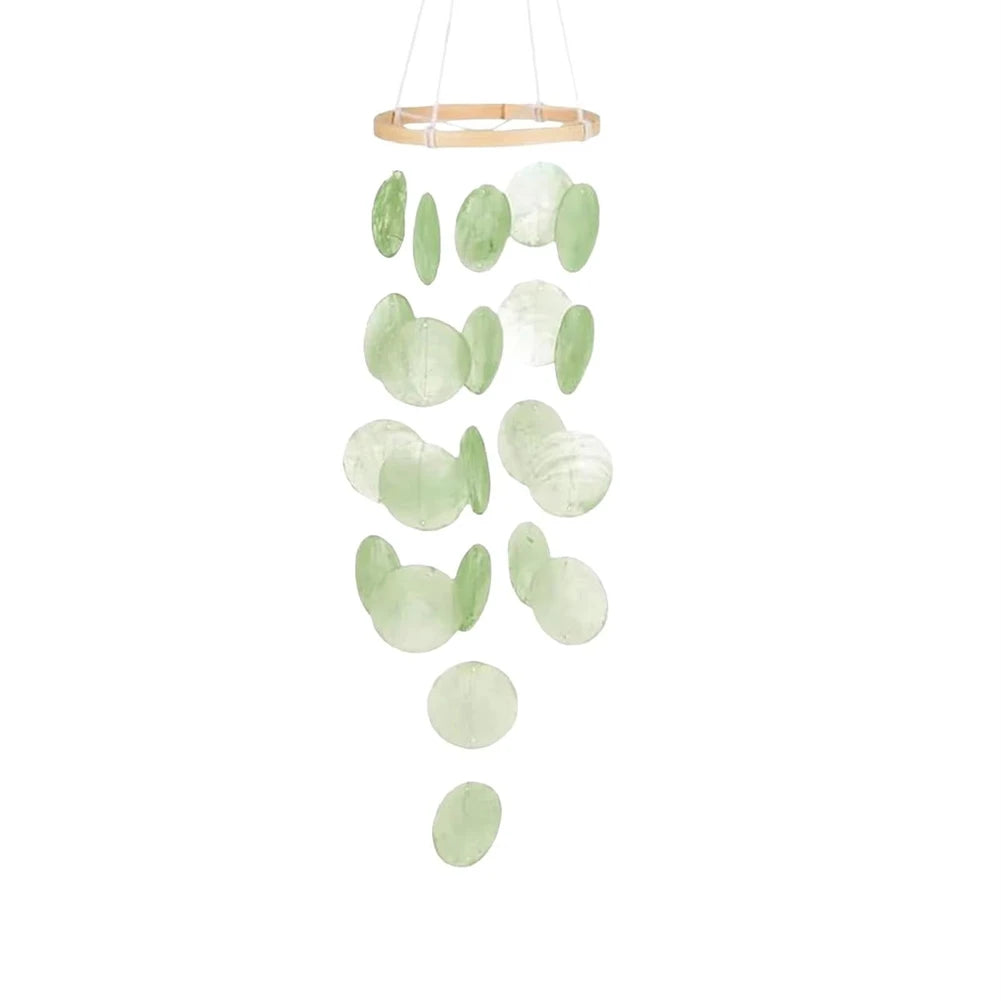 Shell Wind Chimes – Woven Wicker Coastal Home Decor Gift