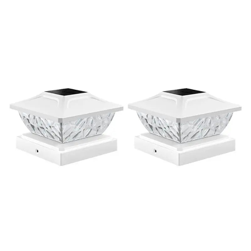 Solar LED Fence Post Cap Lights – Dual Mode, IP65, 2-Pack
