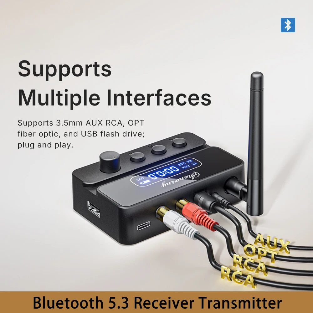 VIBE S3 Bluetooth 5.3 HiFi 2-in-1 Transmitter Receiver OPT/AUX